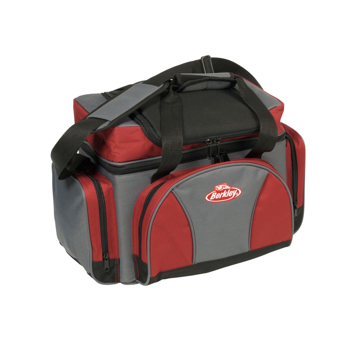 BERKLEY Přívlačová taška s krabičkami Berkley System Bag Grey Red XL