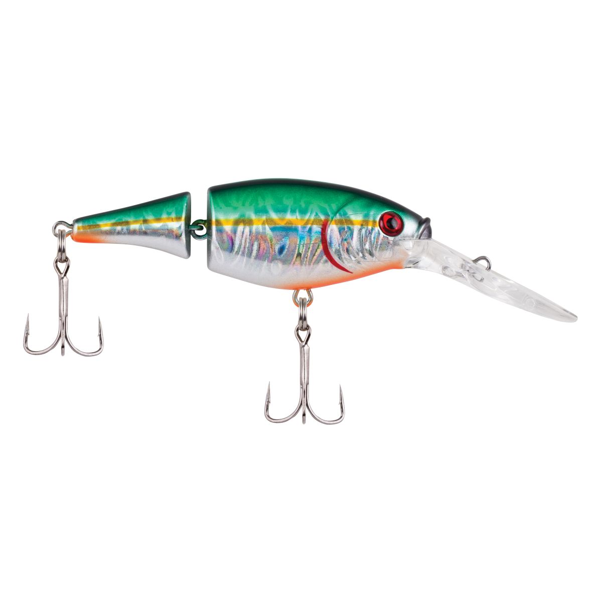 FLICKER SHAD JOINTED SLICK 5CM GREEN ALEWIRE