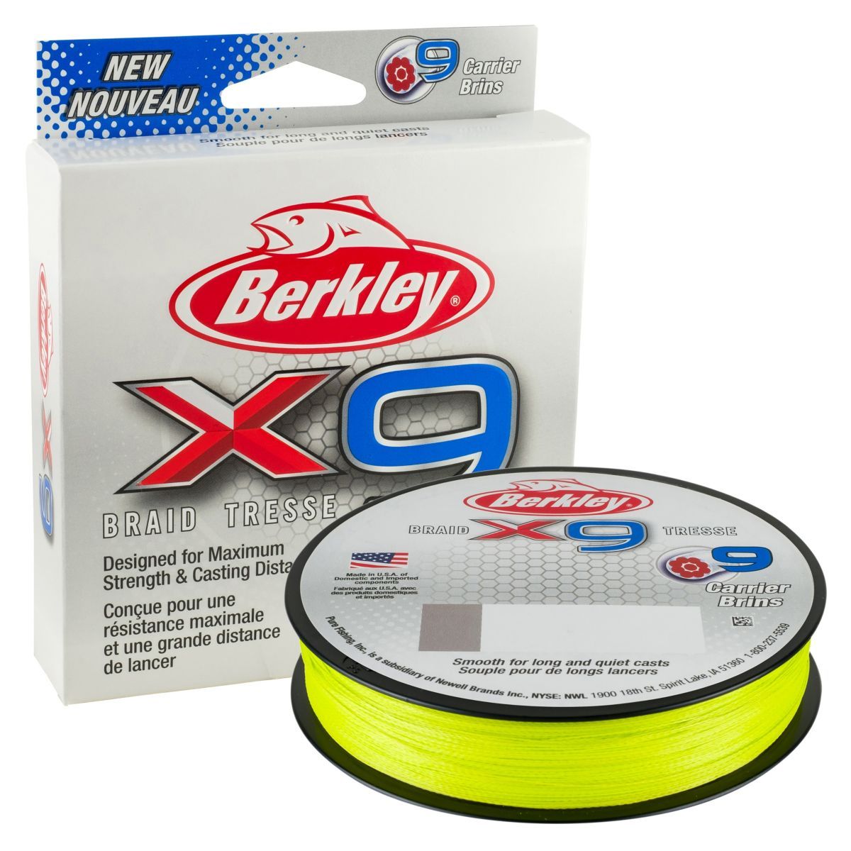 BERKLEY X9 FLAME GREEN 150M 0,06MM 6,4KG