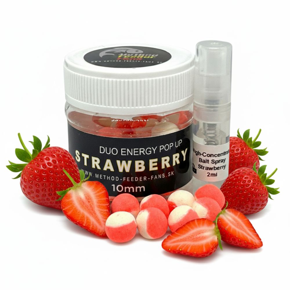 DUO ENERGY Pop Up 12 mm 50 ml + sprej esence 2 ml Jahoda