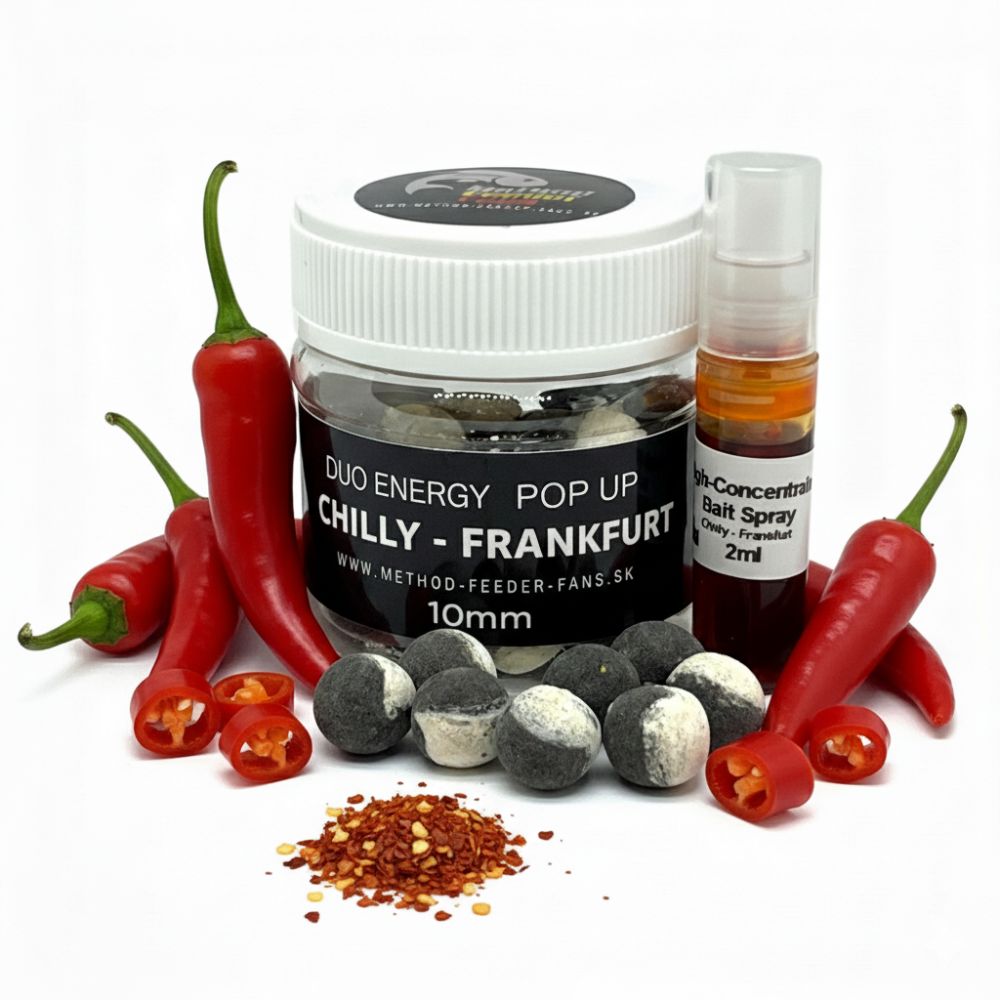 DUO ENERGY Pop Up 12 mm 50 ml + sprej esence 2 ml Chilli Frankfurt
