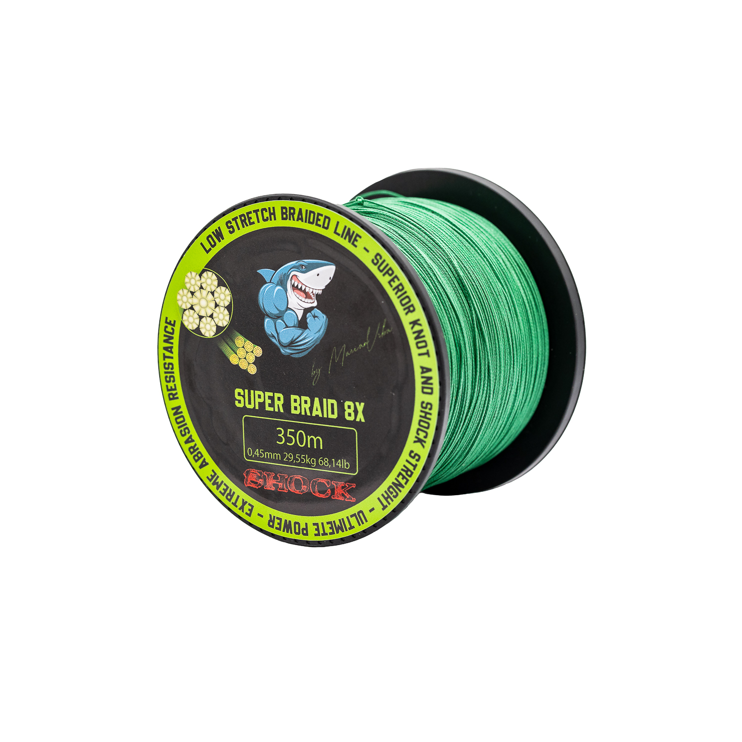 Shock Super Braid X8 Moss Green 350 m 0,12 mm 8,32 kg