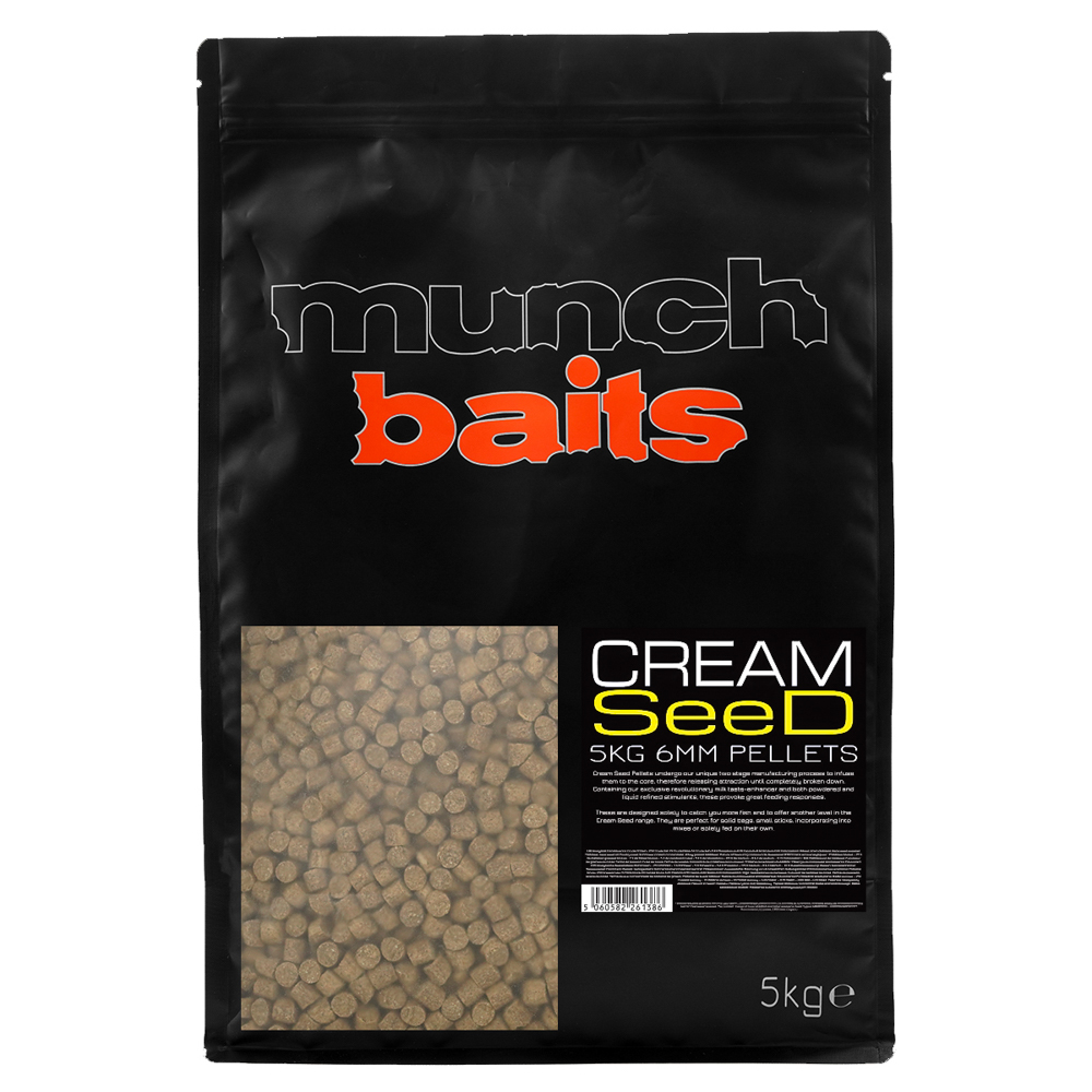 Munch Baits Cream Seed Pellet 6mm 5kg