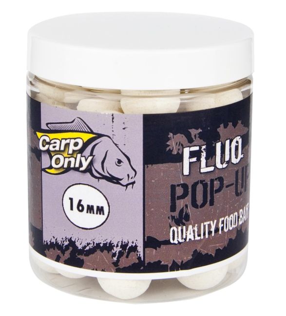 CARP ONLY FLUO POP UP BOILIE WHITE 16MM 80G